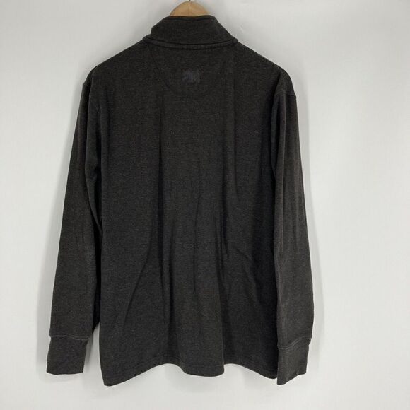 The Normal Brand Sweater Size Large Mens Gray 1/4 Zip Pullover Mock Neck Stretch - Picture 5 of 8